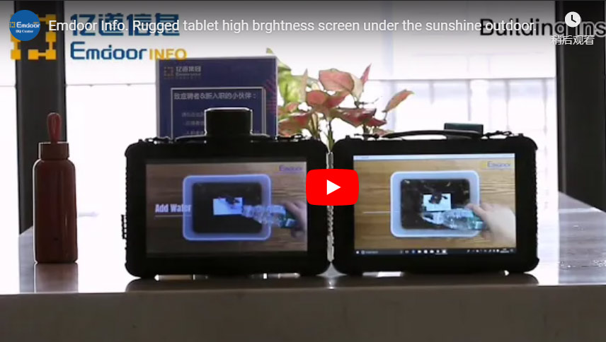Info naad. Robuust Tablet Hoge Brghtness scherm onder de zonneschijn buiten.