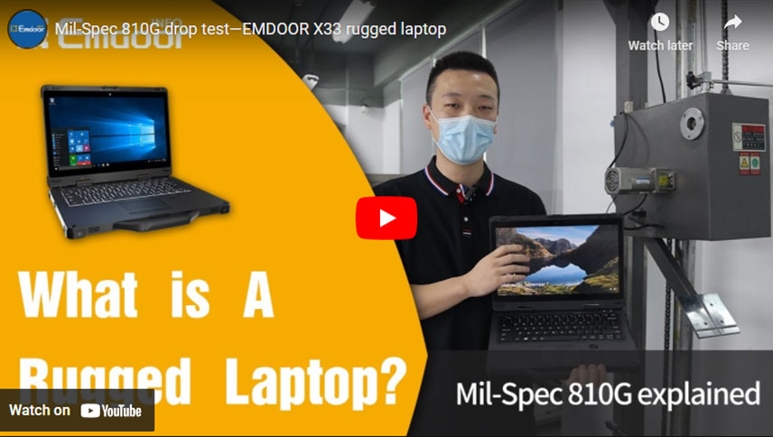 Mil-Spec 810G valtest-EMDOOR X33 robuuste laptop